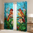thumbnail image 2 of Feelyou Kawaii Boho Bird Blackout Curtains Set of 2 (52x84 Each), Jungle Flower Plant Window Curtains, Teens Boys Girls Kids Curtains and Drapes, Curtains and Drapes Room Decor, 2 of 6