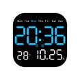 thumbnail image 1 of Multifunctional LED Electronic Wall Clock Silent Design Temperature Humidity Display Decor Party Favors For Living Room Bedroom Home Office Desktop Wall Mount Time Display Decoration, 1 of 1