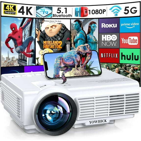 YOWHICK DP01 LED Projector - 1080P Output (White)