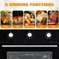 thumbnail image 2 of 24" Electric Single Wall Oven with 8 Baking Modes 2.5Cu.ft Built-in Electric Convection Oven with Air Frying Function 3D Surround Heating with Double-Layered Glass Door 3000W Silver, 2 of 10