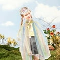 thumbnail image 2 of Princess Dress up Halloween Costumes  Jewelry Princess Costume Dress Pretend Play Set Gift for Christmas Birthday 7Pcs Rainbow, 2 of 6