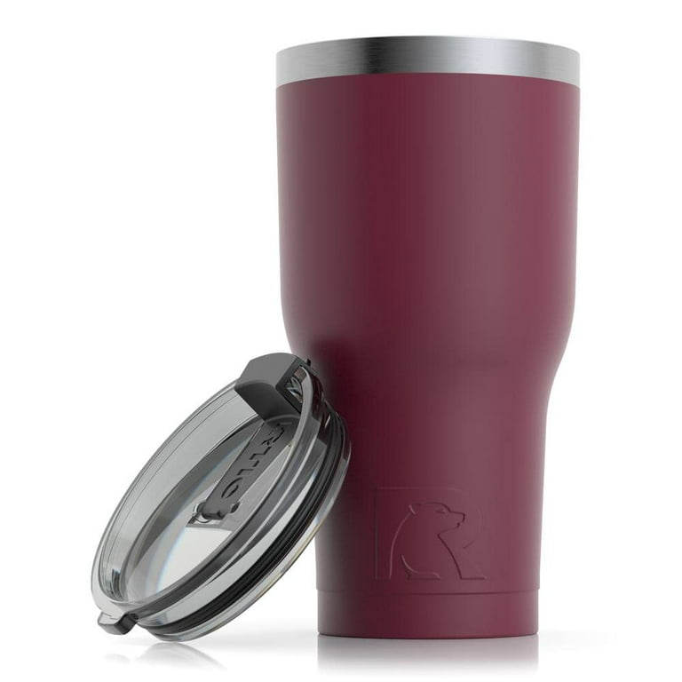 RTIC 30 oz Insulated Tumbler Stainless Steel Coffee Travel Mug with Lid,  Spill Proof, Hot Beverage and Cold, Portable Thermal Cup for Car, Camping,  Maroon 