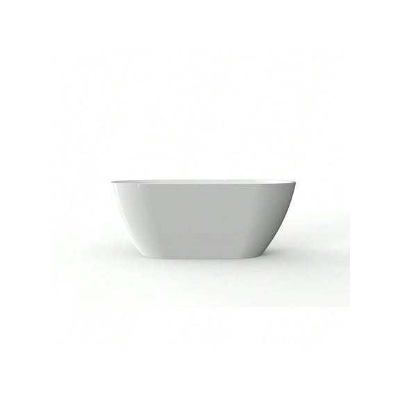 EastVita 67Inch Freestanding Bathtub. White Acrylic Streamline Stand Alone Soaking Bath Tubs For Adult With Overflow And Drain In Chrome. CUPC Certified. Perfect For Your Bathroom-Flora