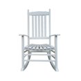 thumbnail image 3 of White Wood Porch Rocker Outdoor Rocking Chair - Easy Assembly, 3 of 11