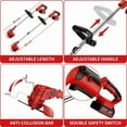 thumbnail image 5 of Cordless Lawn Trimmer Weed Wacker Lawn Mower Grass Edger with 2 Li-Ion Batteries Powered & 3 Cutting Blade Types, 5 of 10