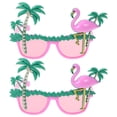 thumbnail image 1 of BRIGHTFUFU 2 gafas con diseño de flamenco, divertidas gafas de coco, para fiesta hawaiana, juguetes decorativos, accesorios para fotos de playa (rosa), 1 of 8