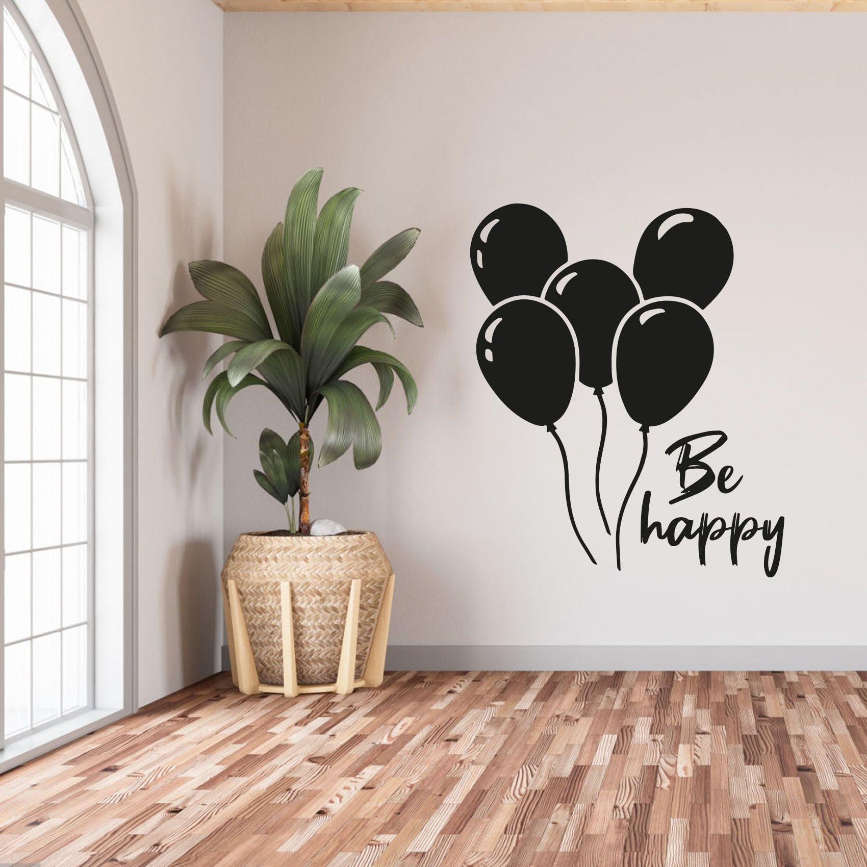 infancia si Editor Be Happy Quote Baautiful Balloons Silhouette Balloons Drawing Vinyl Wall  Sticker Wall Art Wall Decal Décor Home Room Kids Room Boys Girls Room  BALLOON Lover Living Room Decoration Size (20x18 inch) -