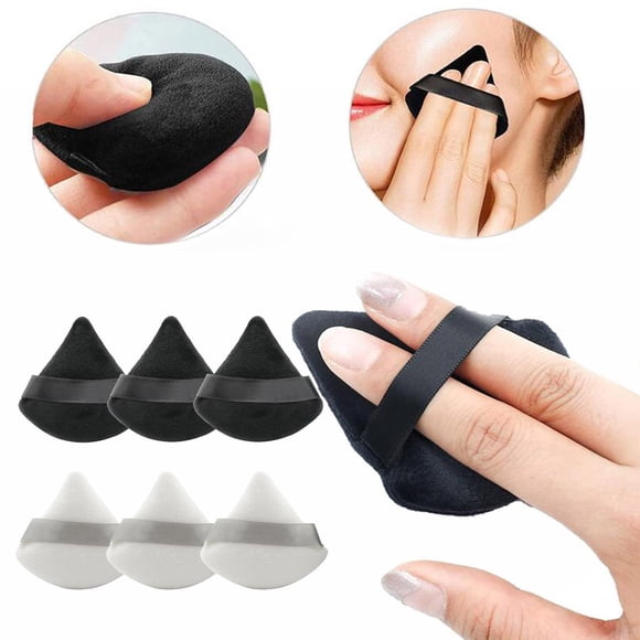 Fiudx Borla de Terciopelo, Herramienta de Maquillaje de Algodón Suave, Diseño Lavable, Borla de Polvo con Correas, Textura Aterciopelada Que Absorbe La Grasa, Ideal para Principiantes En Maquillaje,
