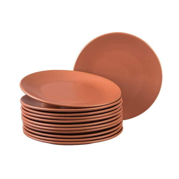 Juego de 12 Platos Trinche de cerámica Santa Anita 28 cm Color Pompeya