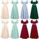 thumbnail image 2 of Vestido de la Edad Media de 5 colores, dulce, con mangas voladoras, con cordones, cintura suelta, vestido amplio con vuelo y hombros descubiertos, 2 of 6