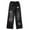 Black, variant on Girls Jeans Baggy High Waist Pants Wide Leg Pants Teen Clothing Girls' Fashion