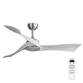 thumbnail image 2 of Sofucor 52" Wood Brushed Nickel Ceiling Fan with Remote Control, 6 Wind Speeds 3 Blades with Reverse Airflow, 2 of 8