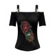 thumbnail image 5 of Gibobby Blusa Manga Larga Mujer T-shirt top for WomenLace Party Fashion elegante Top（Rojo， S), 5 of 5