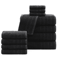 thumbnail image 1 of Casa Platino Juego de Toallas 100% Algodón de 12 Piezas - Incluye Toallas de Baño, Toallas de Mano y Paños - Toallas Suaves y Duraderas para Uso Diario - Negro, 1 of 8