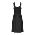 thumbnail image 5 of BLVB Women’s Summer Slip Dress Sweetheart Neckline Knot Strap Slit Sleeveless Elegant Midi Party Cocktail Dress, 5 of 6