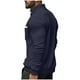 thumbnail image 5 of Blusa y camisa de manga larga con cuello alto para hombre, jersey de terciopelo con cremallera de un cuarto de color liso, blusa informal de manga larga con cuello alto para hombre, blusa de poliéster, 5 of 9