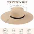 thumbnail image 3 of COOPLUS Womens Wide Brim Sun Straw Hat Beach Travel Foldable Floppy Summer Hat for Women, 3 of 6