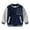 Navy, variant on PINQI Baby Cartoon Coat Toddler Boys Fall Winter Padded Letter Printed Standing Collar Long Sleeve Button Baseball Jacket School Daily Outfits