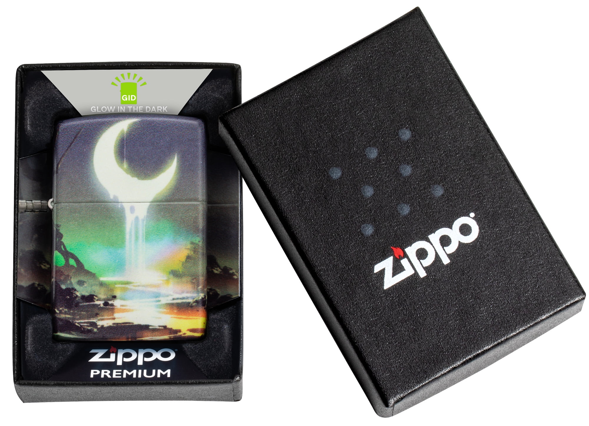 Zippo Moon Dream Design 540 Color Glow in the Dark Pocket Lighter