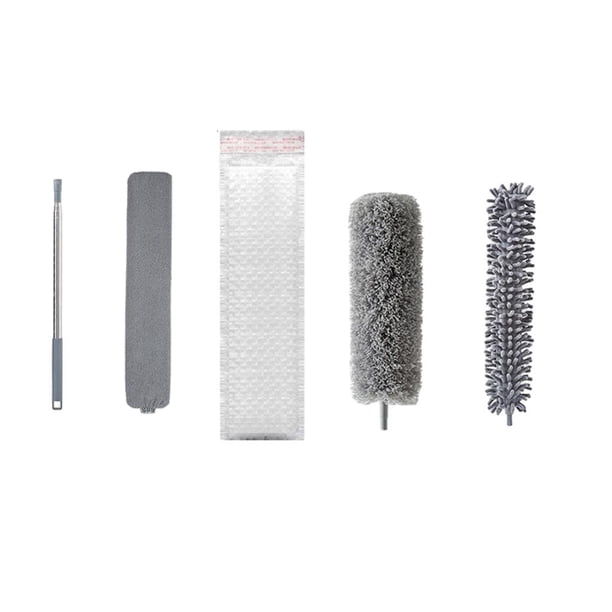 de limpieza, reutilizable, lavable, telescópico, ajustable, acero inoxidable, de microibra, cepillo para polvo para tejado, pared, ventana, - H H Macarena Manejar plumero