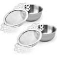 thumbnail image 1 of CHAO Paquete de 2 tazones coladores de té, tazas coladoras de té de alambre de acero inoxidable, se adapta a boca de taza de 6,5 cm, 1 of 5