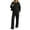 Black 11, variant on Karymi 2 Piece Sets for Women Solid Two Piece Loungewear Set, Crew Neck Short Sleeve T-Shirt with Flap Chest Pocket, Elastic Drawstring Waist Casual Shorts