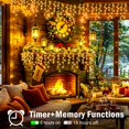 thumbnail image 3 of XURISEN Icicle Christmas Lights Outdoor 480 LED 50ft 90 Drops with 8 Modes Fairy Lights,Plug in Waterproof Timer Memory Function for Christmas Holiday Wedding Party Decorations(Warm White), 3 of 8