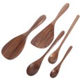 thumbnail image 3 of KAKOWELY 5pcs/set Wooden Spoon Soup Spoon Rice Spoon Kitchen Cooking Scoop Tableware,7.8X"X2.28"X0.71", 3 of 5