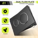thumbnail image 4 of Placa de Descarga con Juego de Palanca de Descarga y de Montaje, para Repuestos de Placa de Actuador 20, Negro + Plata, 4 of 5