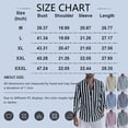 thumbnail image 2 of Mens T-Shirts Long Sleeve Vertical Stripe Shirt Button Down Lapel Casual Top Versatile Cozy Comfortable For Fall, 2 of 3