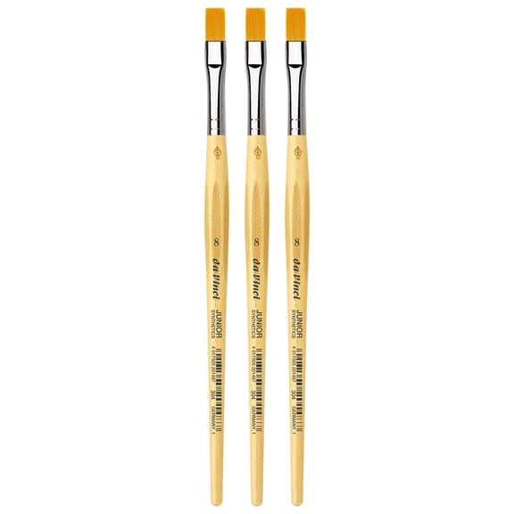 da Vinci JUNIOR Synthetics Student Brush, Synthetic, Tempera, Round, Series 304, Size 8, Pack of 3