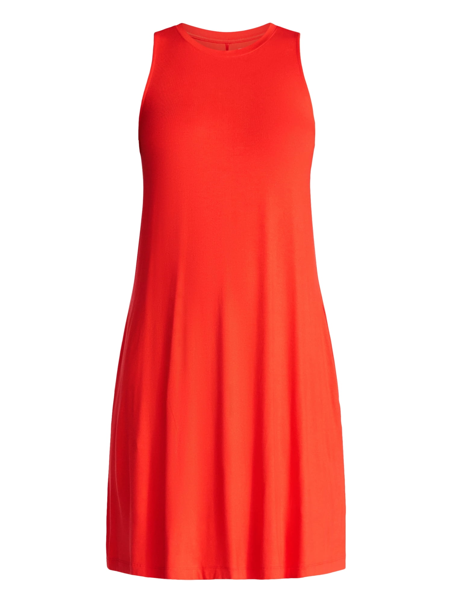 Time and Tru Women’s Sleeveless Knit Swing Dress, Sizes XS-XXXL