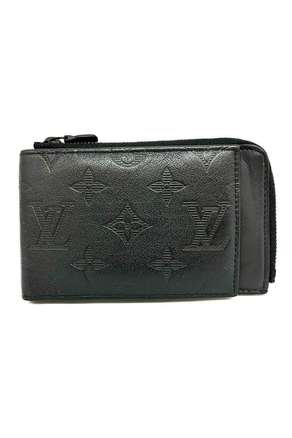 Pre-Owned Louis Vuitton Hybrid Wallet Monogram Shadow Black Leather Noir Pass Case... (Good)