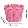 thumbnail image 2 of Kids Bike Basket Front,Hand-Woven Multi-Color Boys Girls Front Bicycle Basket, Front Handwoven Bike Handlebar Rack 9.8x7.5x7.1", 2 of 5
