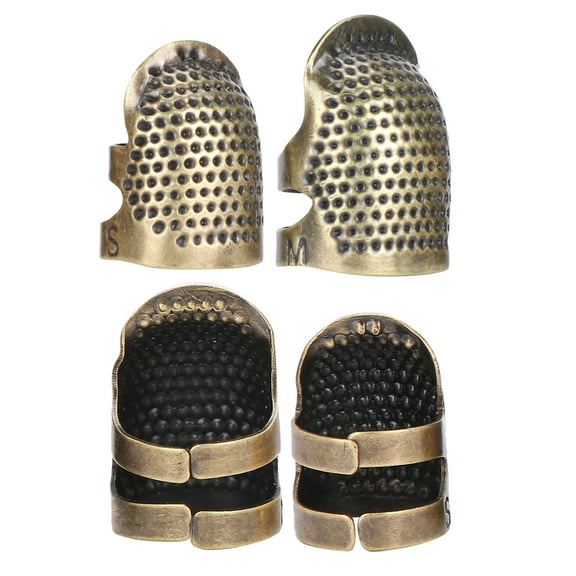Brass Sewing Fingertip Thimble AntiSlip Finger Protector For Thumb Index Finger Wear-Resistant Labor-Saving Sewing Thimble Sturdy For Needlework Embroidery Sewing Hand Sewing