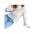 thumbnail image 6 of Seyurigaoka Women Juniors Jumper Long Sleeve Knitted Sweater Solid Color Turtleneck Warm Pullovers, 6 of 7