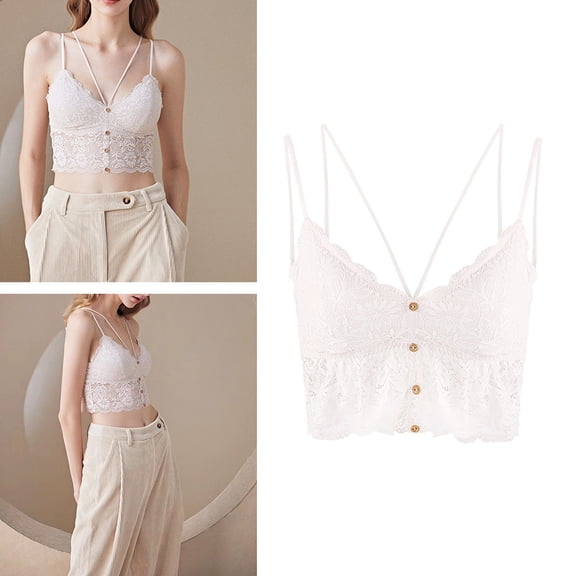 LULULION bras for women valentine's day Lace Bra White 1Set Comfortable All-day Wear Sleek Design