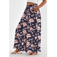thumbnail image 3 of Pantalones Palazzo de Pierna Ancha para Mujer PRETTYGARDEN Azul Marino y Rosa XL, 3 of 7