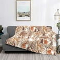 thumbnail image 6 of Throw Blanket for Couch, Woodland Animals in Neutral Tones Soft Comfy Warm Plush Throw Blanket, Lightweight Cozy Fuzzy Flannel Blanket & Throws for Sofa Bed, 6 of 7