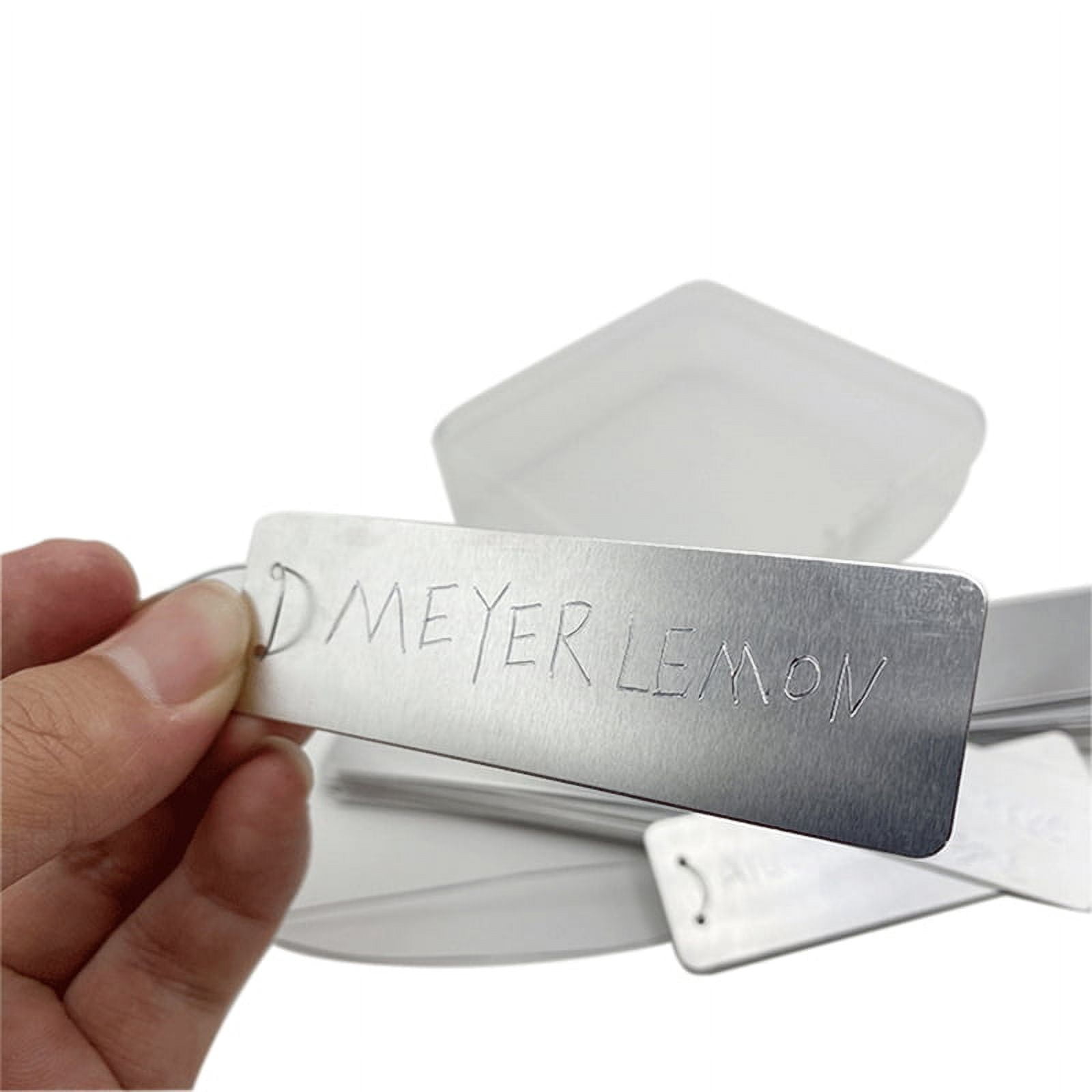 Aluminum Plant Tags Double-Sided Write on Metal Foil Tags Metal Plant Labels Solid Stamping Tags for Marking Trees Plant