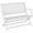 White, variant on Outsunny Outdoor Bench, 46.5" Foldable Acacia Wood Loveseat, Teak