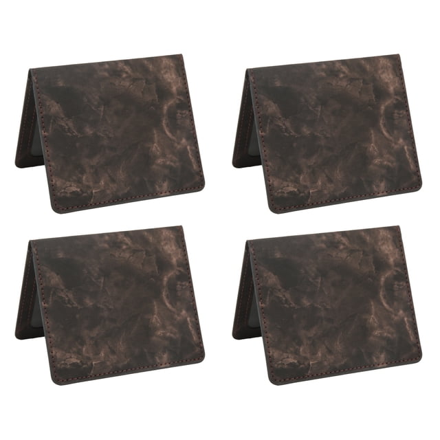 Estuche para Tarjetas de Vacunación Ticfox 4 Piezas Cuero PU Impermeable