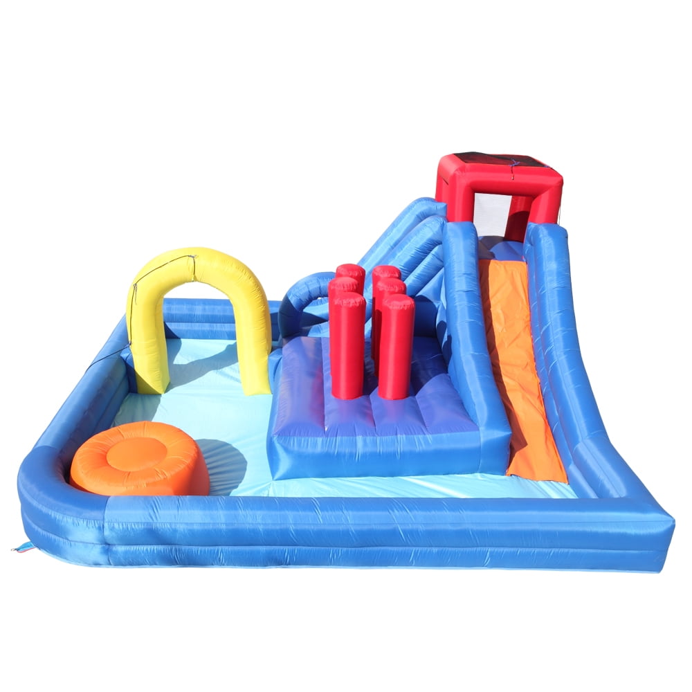 inflatable bounce house and water slide