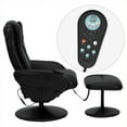 thumbnail image 3 of Pemberly Row Massaging Black Recliner and Ottoman with Wrapped Base, 3 of 4