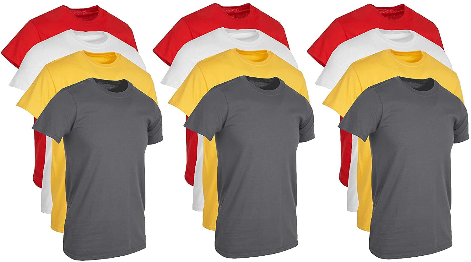 BILLIONHATS T-Shirts - Size 7X - Plus Size Men's Solid Colors Cotton T-Shirts  Short Sleeve Lightweight Big Tall Tees, Bulk (8 Pack, 7X-Large) 