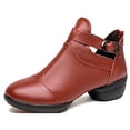 thumbnail image 3 of zapatos de baile con superficie de red para mujer, zapatos informales para niñas, zapatos de baile de tacón alto de cuero para mujer, zapatos de baile cuadrados de Jazz modernos al aire libre, 3 of 5