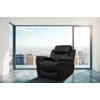 Avah Black Faux Leather 6 Ways Vibrating Massage Recliner with Heated Back Support