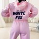 thumbnail image 5 of Hombres Mujeres Sudadera con capucha Casual Primavera Invierno Jogger Deportes Traje Carta Impresión, 5 of 9