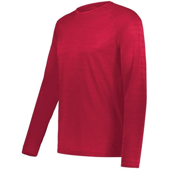 Holloway 222559.T20.3XL All-Pro Long Sleeve T-Shirt, Scarlet Heather - 3XL
