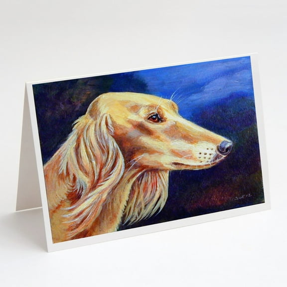 Caroline's Treasures Saluki Greeting Cards with Envelopes, 5" x 7" (8 Count)